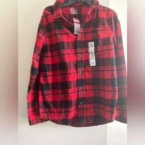 Girls plaid top size XL never worn